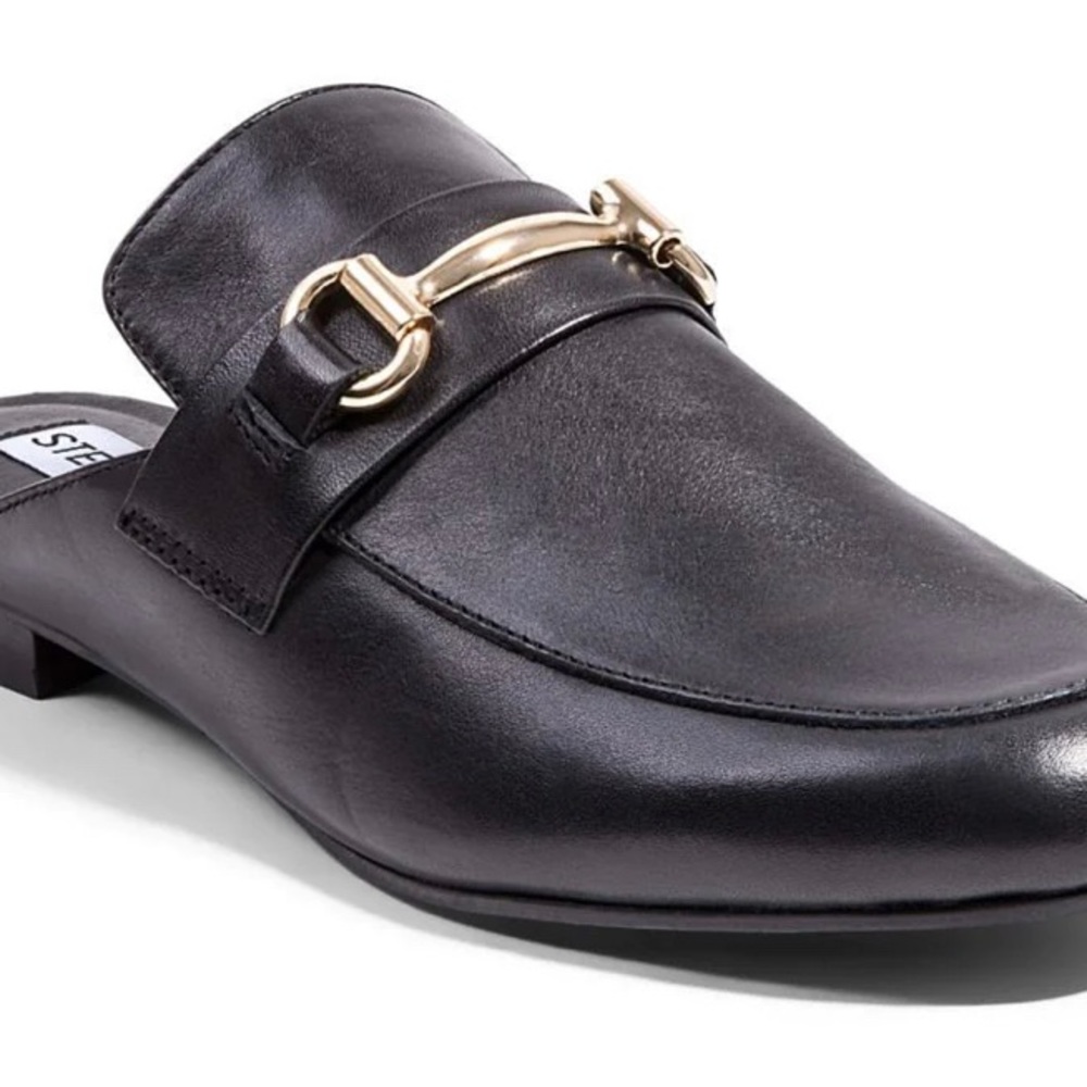 Steve Madden Kandi Black Leather Loafers
